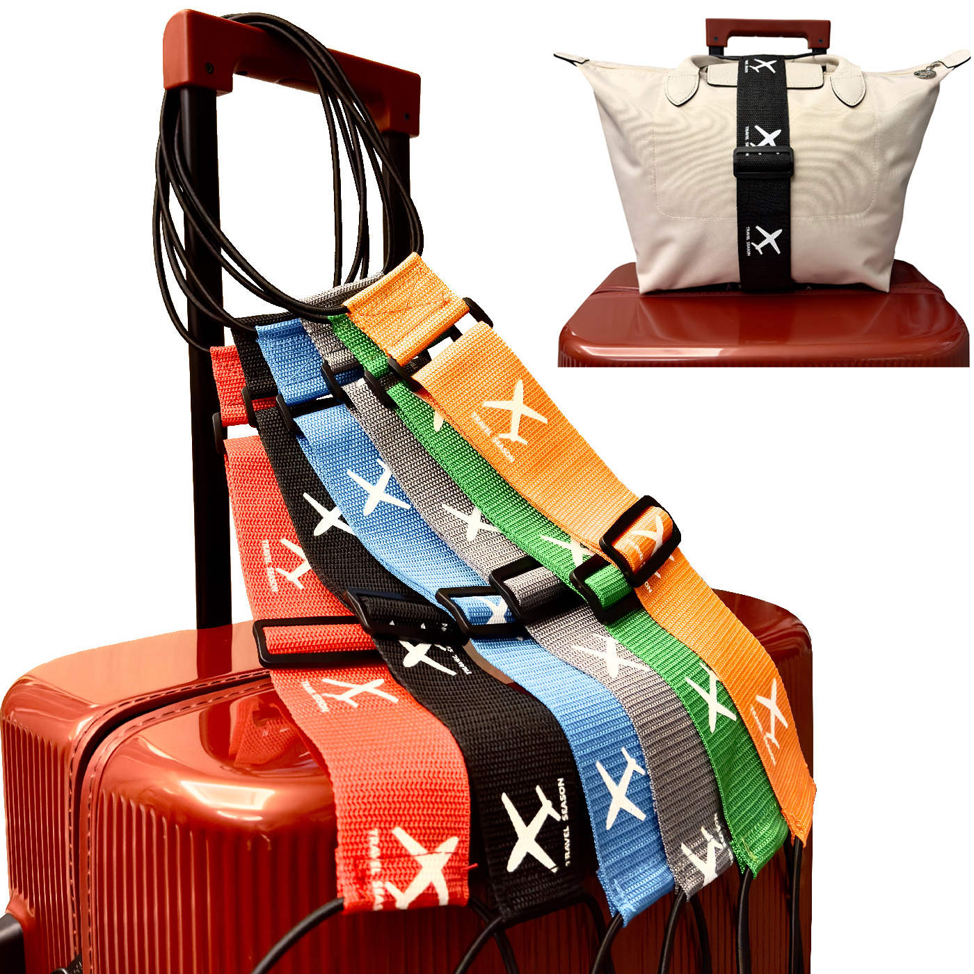 Travel Accessories Plane - Aircraft printed nylon luggage fixed strap