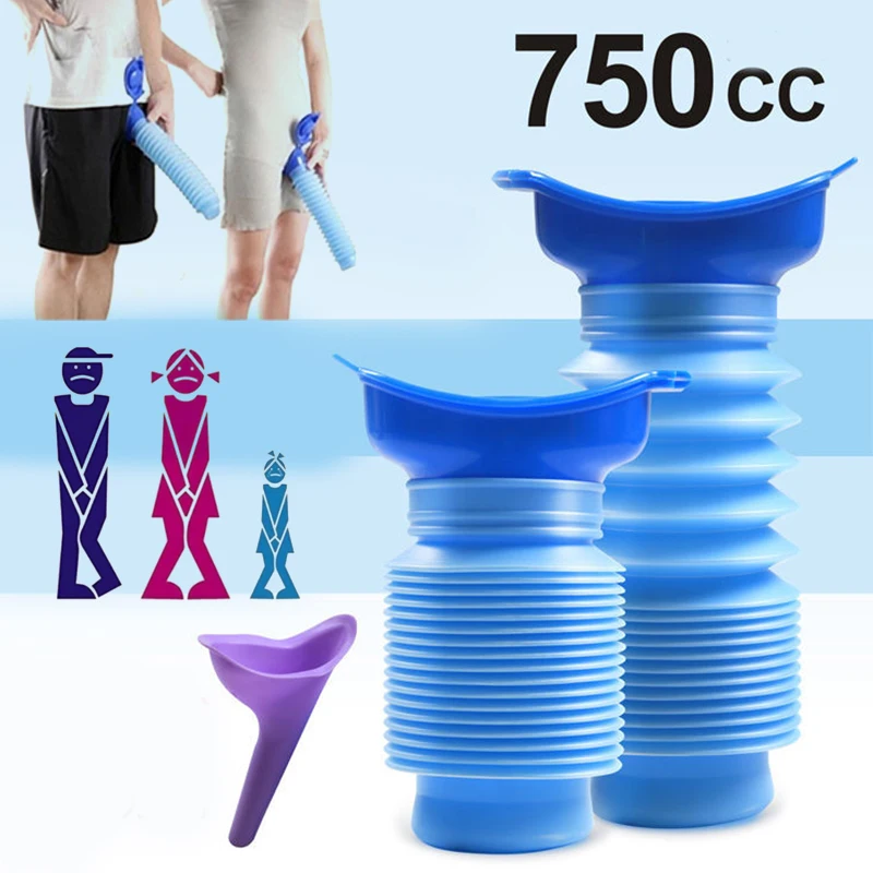 Travel Accessories With Kids - 750ML Portable Standing Pee Bottle Shrinkable