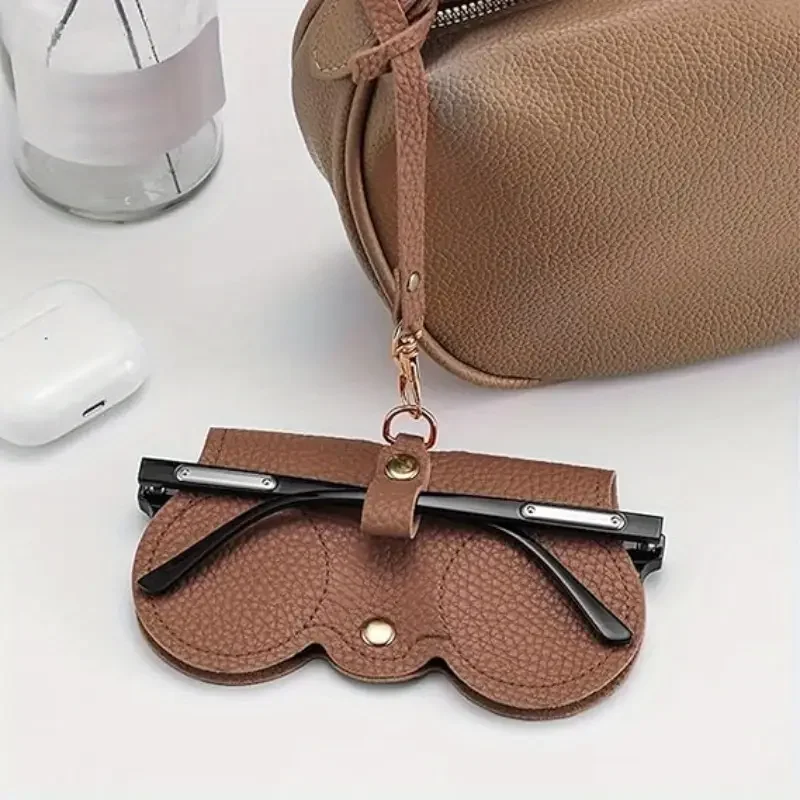 Travel Reading Accessories - 1pc Litchi Embossed Glasses Cover Cute