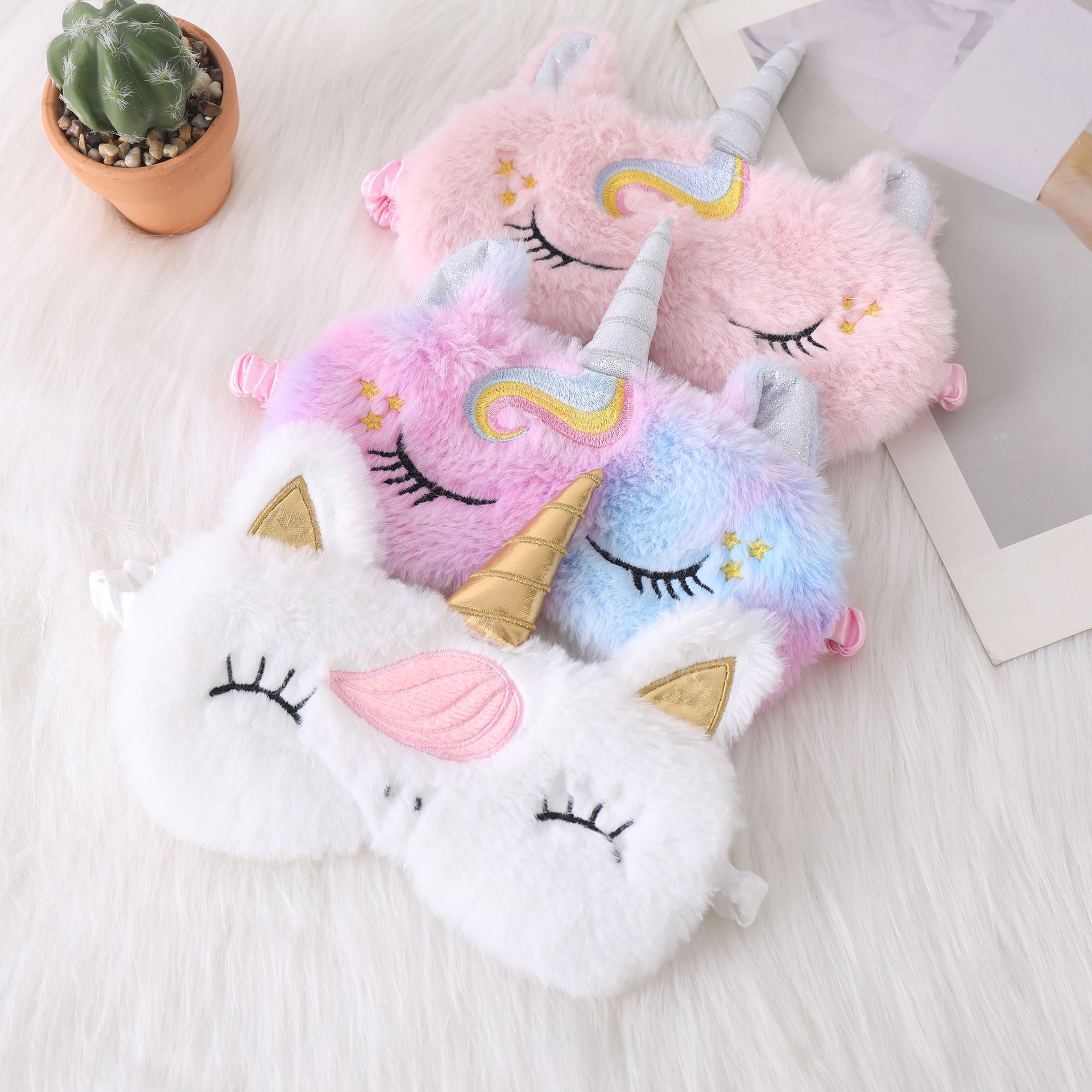 Travel Accessories Eye Mask - Soft Plush Sleeping Eye Masks Cute
