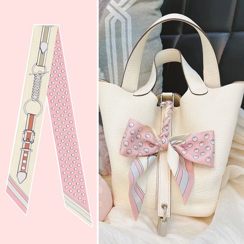 Travel Accessories Store - Women Summer Pink Polka Dot Scarf