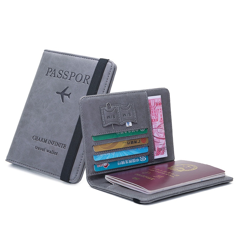 Travel Accessories Plane - New Style Elastic Band Leather Passport