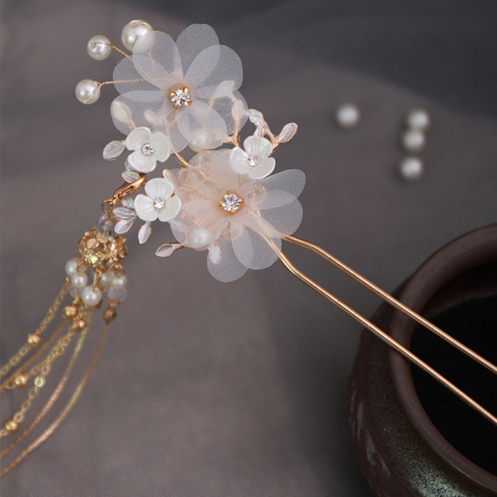 Travel Accessories For Women - Chinese Style Hair Stick Hairpin Flower