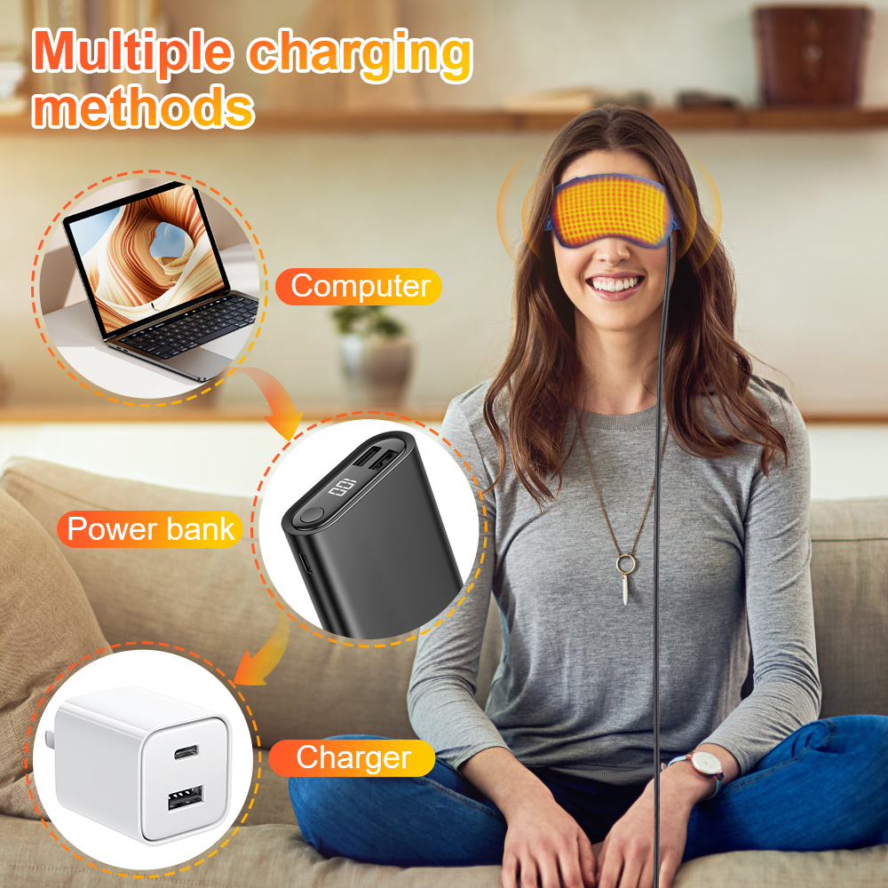 Reusable USB Electric Heated E - Travel Accessories Eye Mask ulasan dan harga