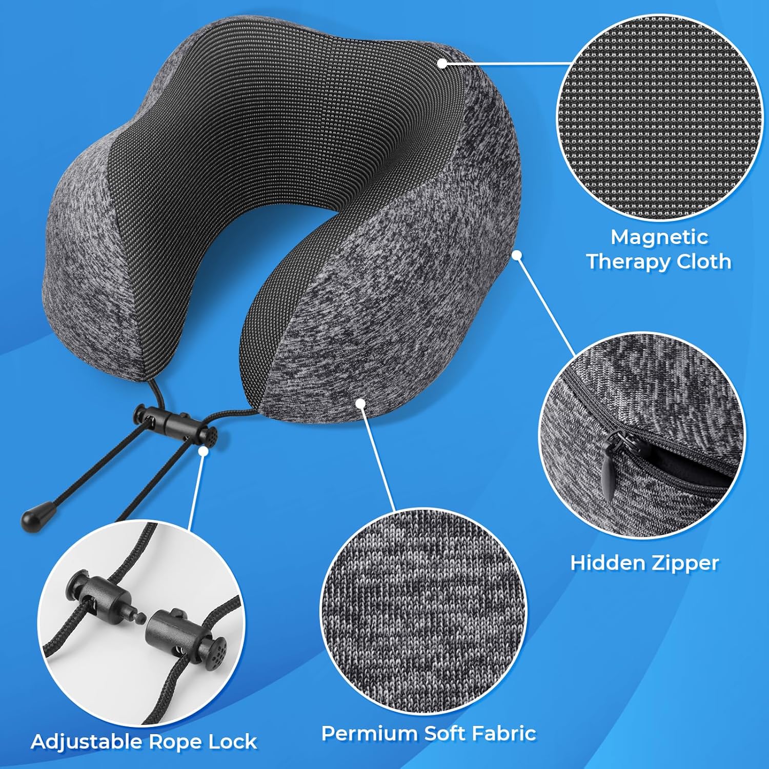 Travel Pillow Set with Memory  - Earplug Set Foam ulasan dan harga