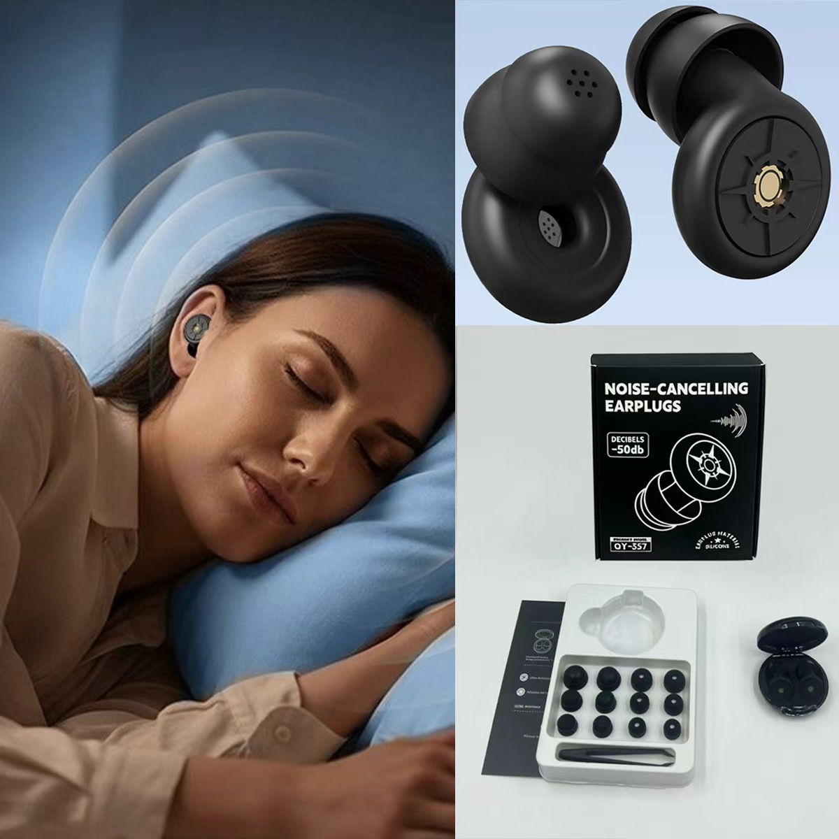1 Set of New Noise-Cancelling  - Earplug Set Foam ulasan dan harga