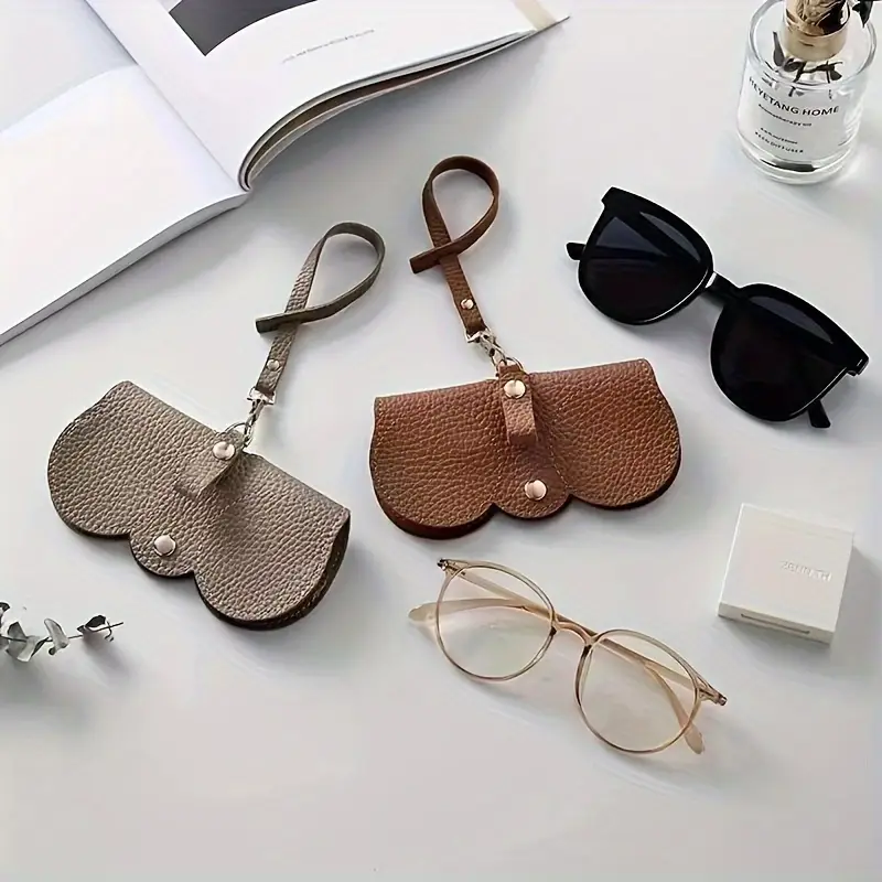 1pc Litchi Embossed Glasses Co - Travel Reading Accessories ulasan dan harga