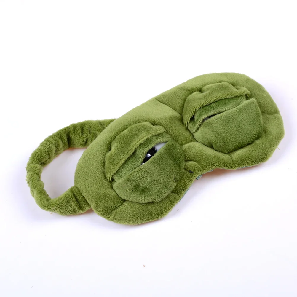 3D Sad Frog Sleep Mask Natural - Travel Accessories Eye Mask ulasan dan harga