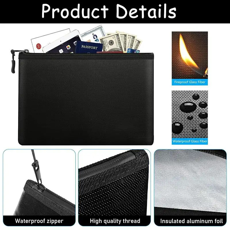 Fireproof Document Bag Waterpr - Travel Ziplock Bags ulasan dan harga