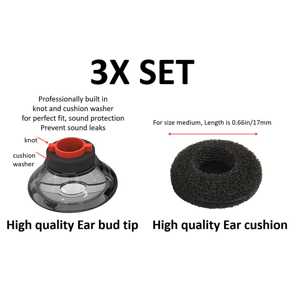 6pcs Replacement Memory Foam E - Earplug Set Foam ulasan dan harga