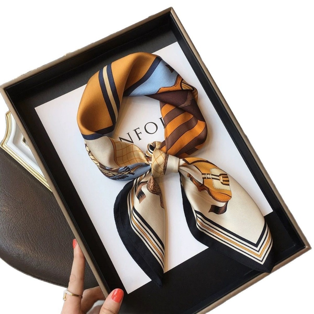 Fashion Satin Square Scarf for - Travel Accessories For Women ulasan dan harga