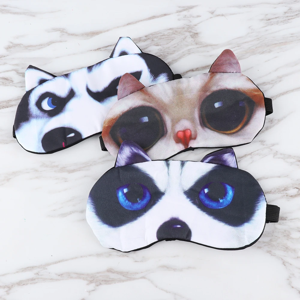 Cute Cat Dog Sleep Mask Eyesha - Travel Accessories Eye Mask ulasan dan harga
