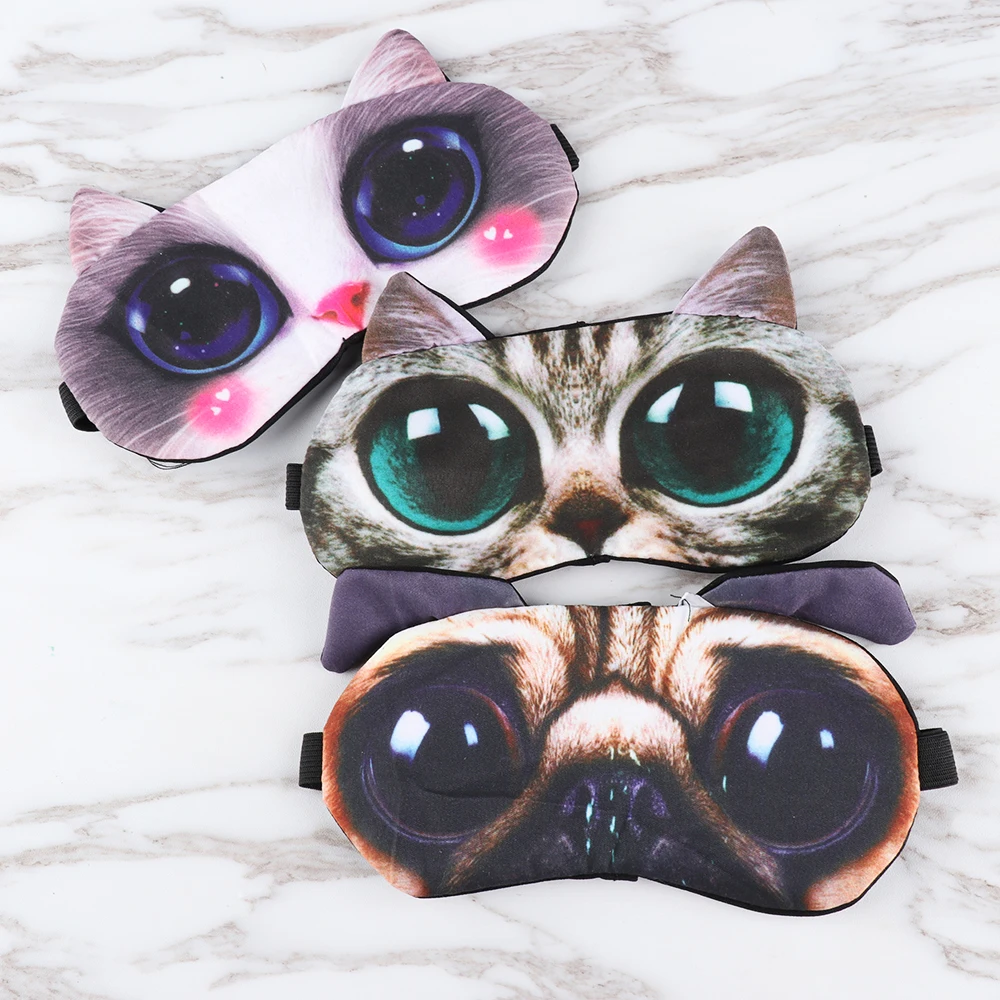 Cute Cat Dog Sleep Mask Eyesha - Travel Accessories Eye Mask ulasan dan harga