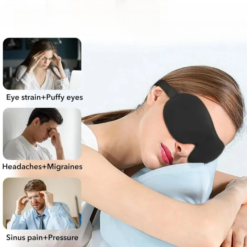 3D Sleep Mask Soft Memory Foam - Travel Accessories Eye Mask ulasan dan harga