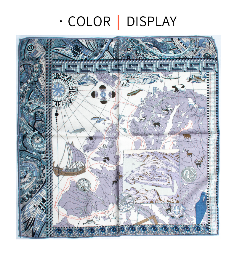 Retro Explorer Map Print Squar - Travel Accessories For Women ulasan dan harga