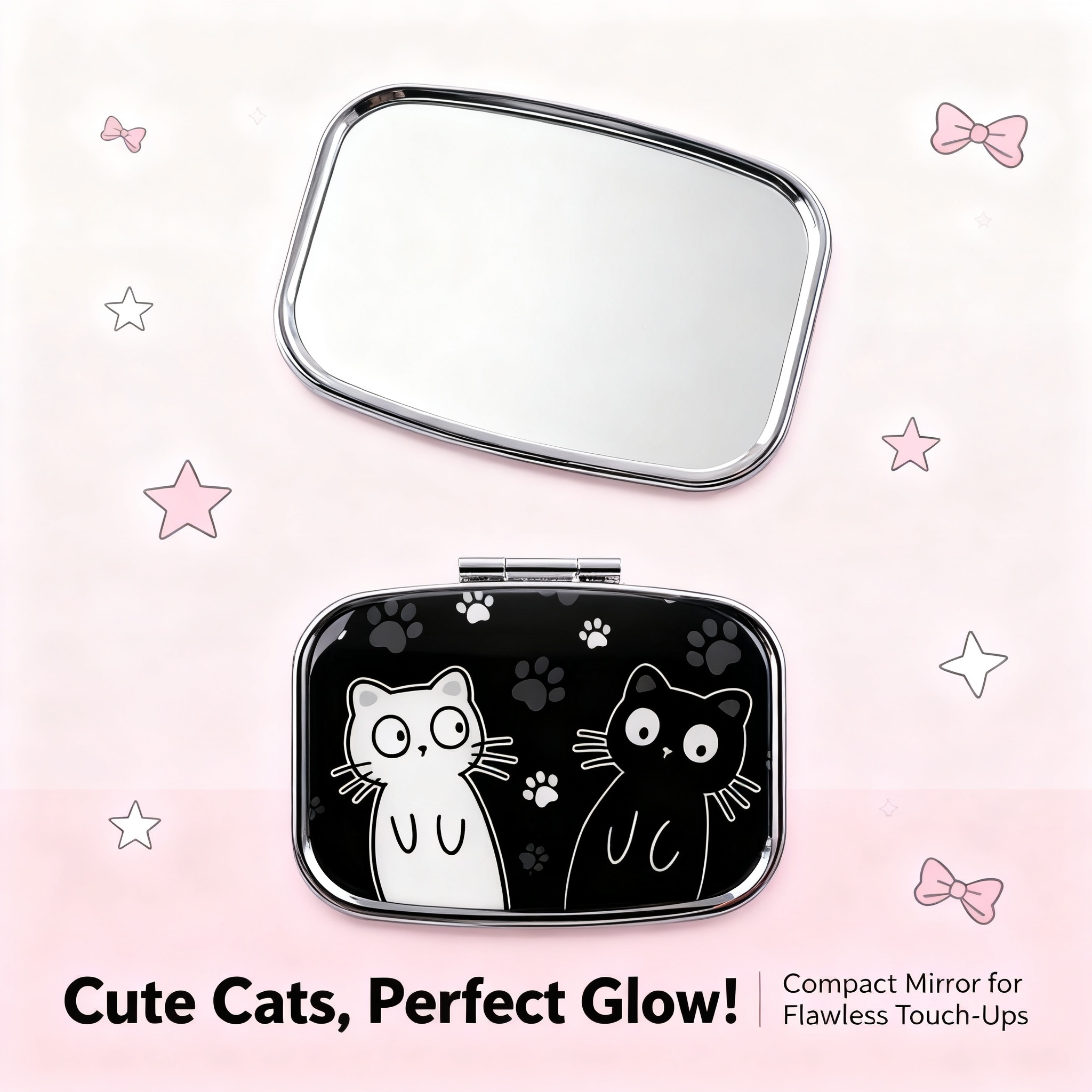Cartoon Black And White Cat Tr - Travel Accessories Store ulasan dan harga