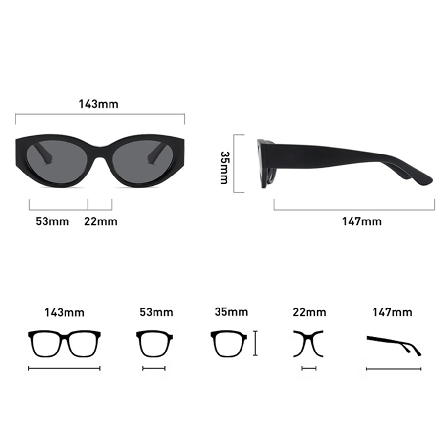 Women Men Classic Cat-Eye Pola - Travel Accessories Store ulasan dan harga