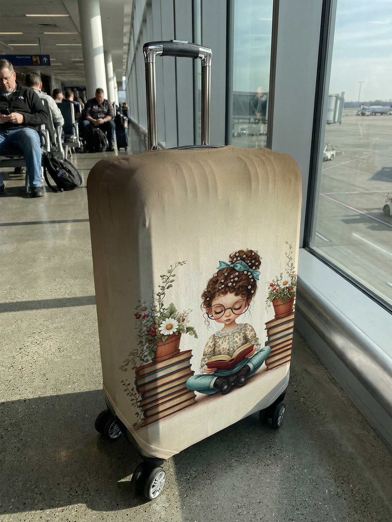 Reading Girl Book Flower Lugga - Travel Reading Accessories ulasan dan harga