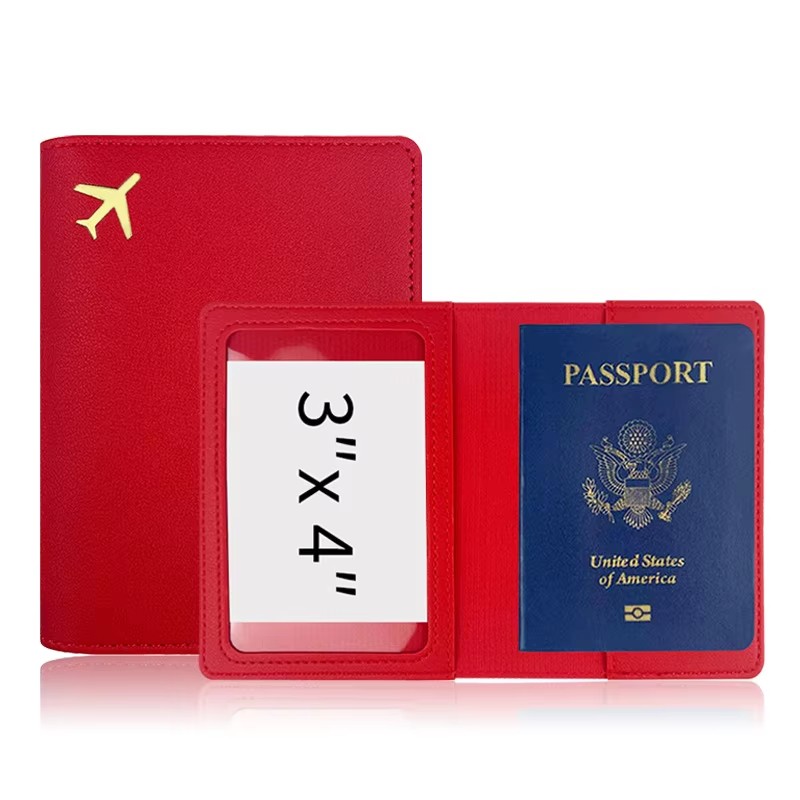 1Pc New PU Leather Passport Ho - Travel Accessories Plane ulasan dan harga
