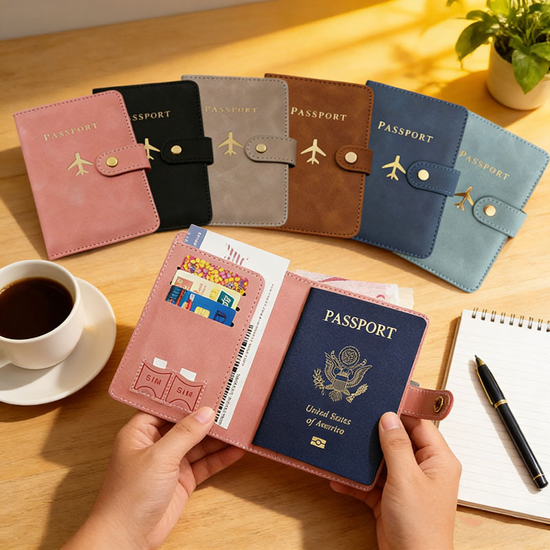 Leather Passport Holder Covers - Travel Accessories Plane ulasan dan harga