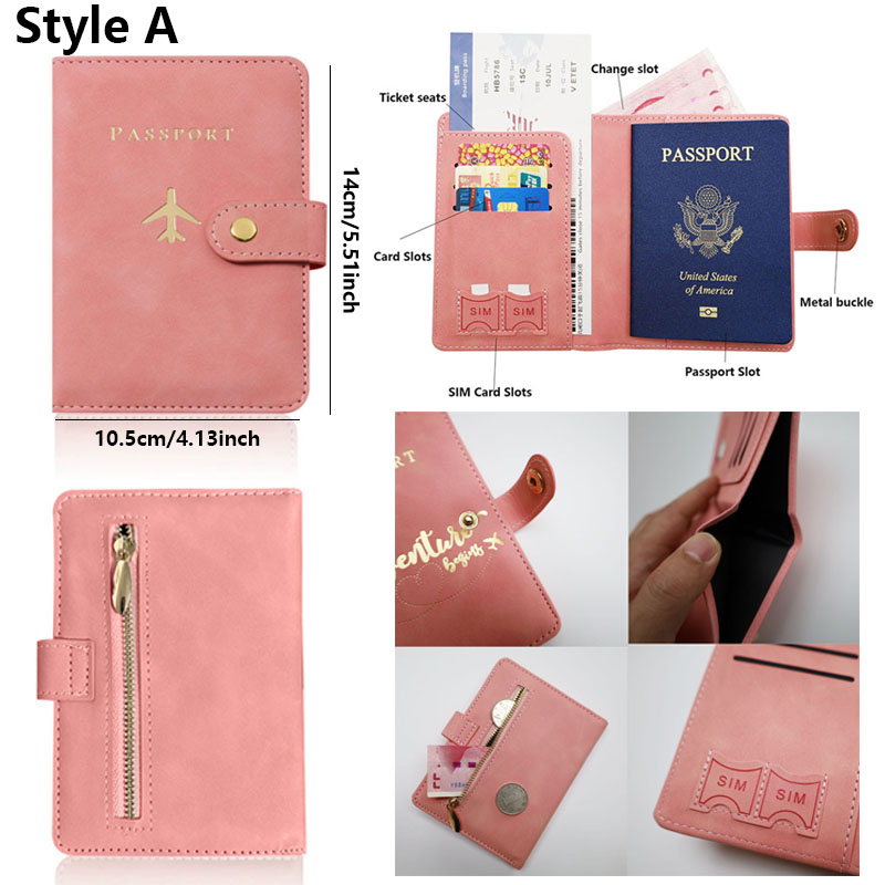 Leather Passport Holder Covers - Travel Accessories Plane ulasan dan harga