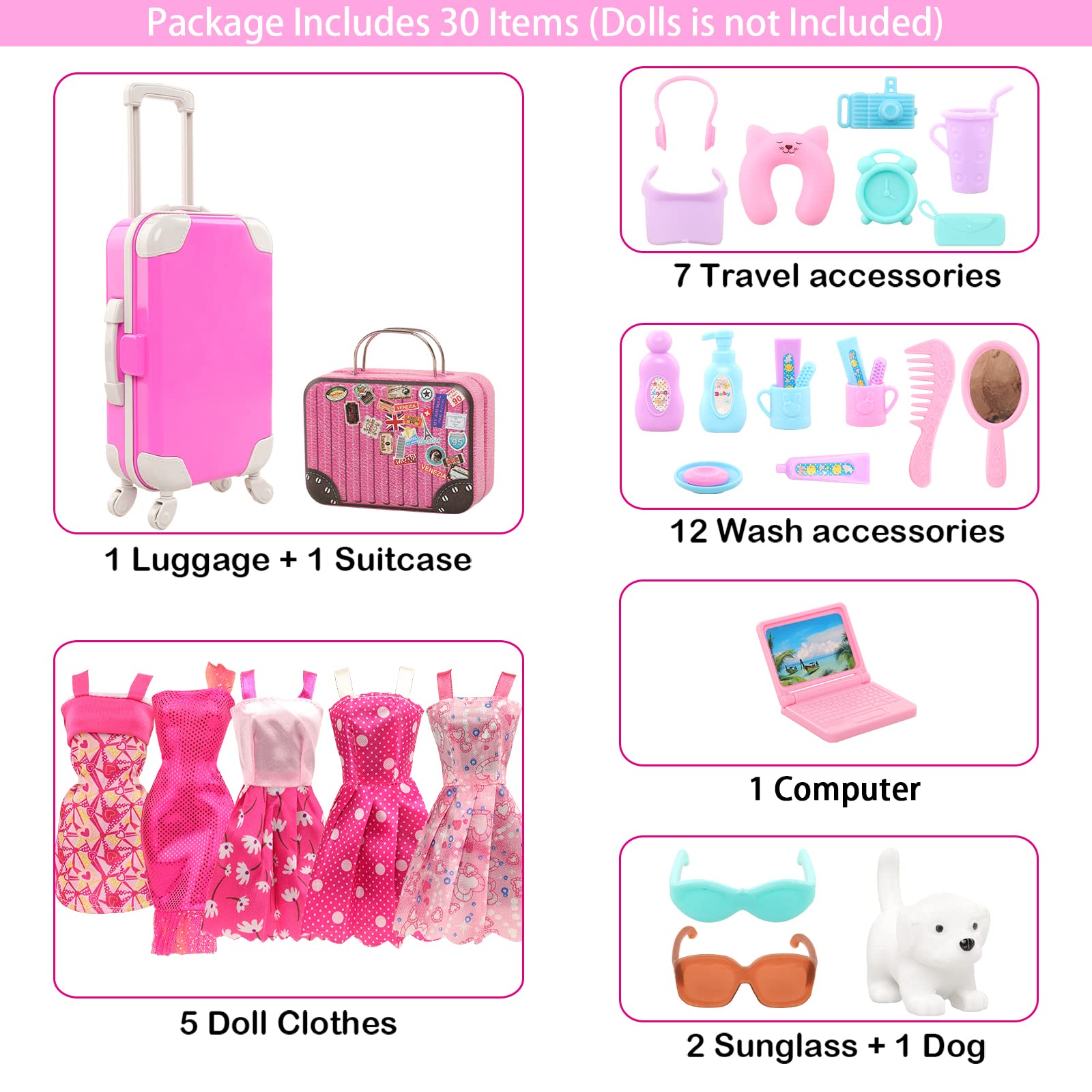 BARWA 30 Pcs 11.5 lnch Travel  - Travel Accessories With Kids ulasan dan harga