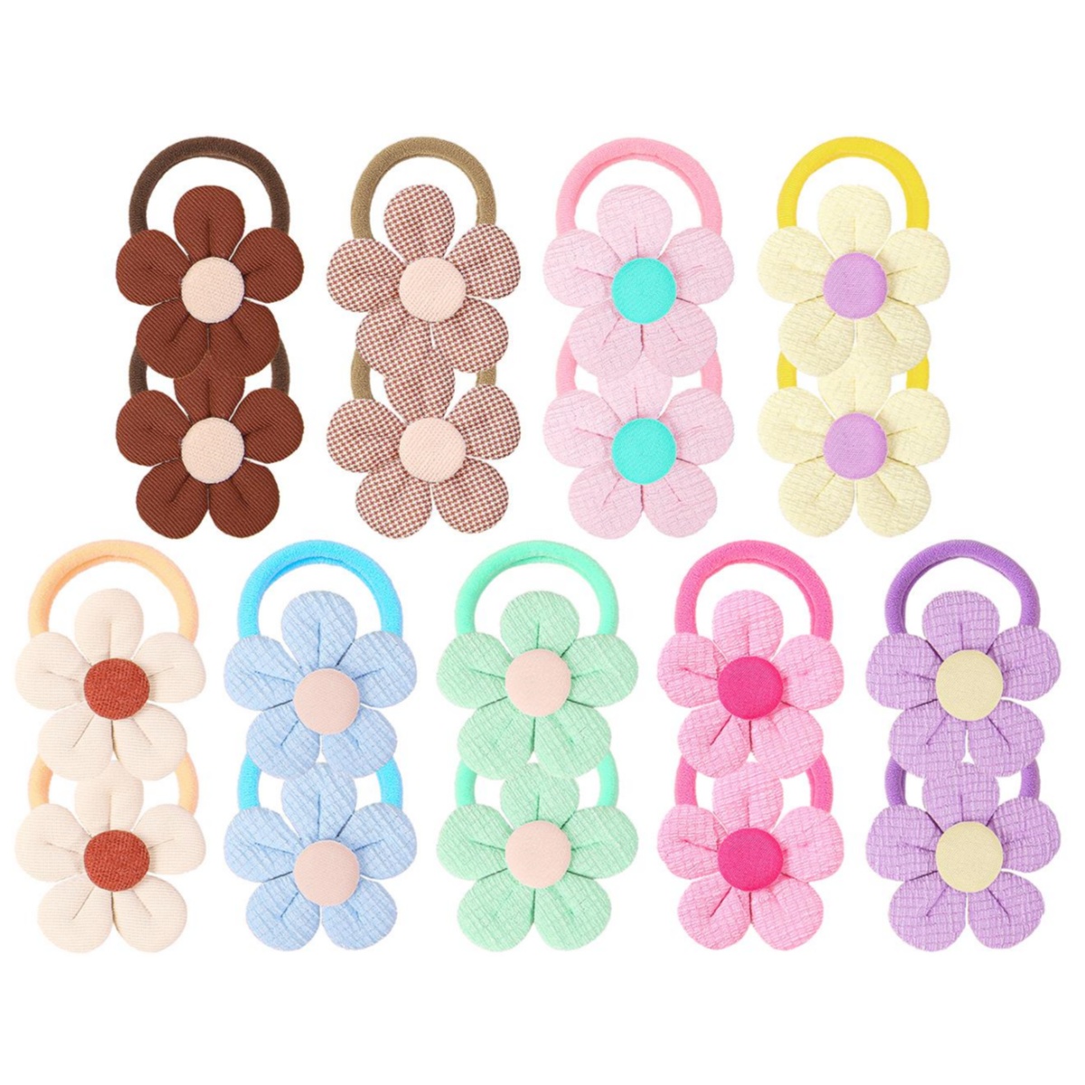 18pcs Sunflower Hair Ties Kids - Travel Accessories With Kids ulasan dan harga