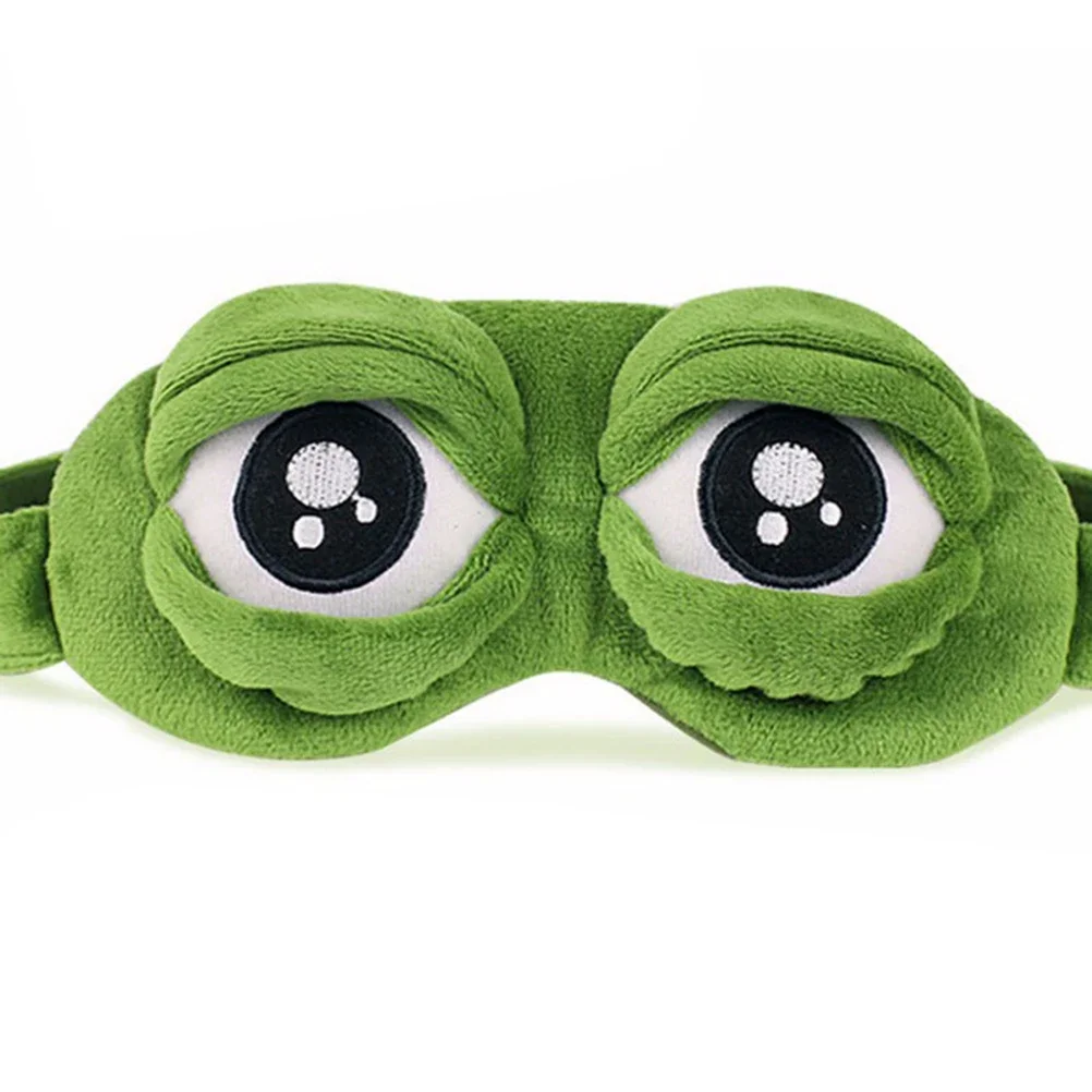 3D Sad Frog Sleep Mask Natural - Travel Accessories Eye Mask ulasan dan harga
