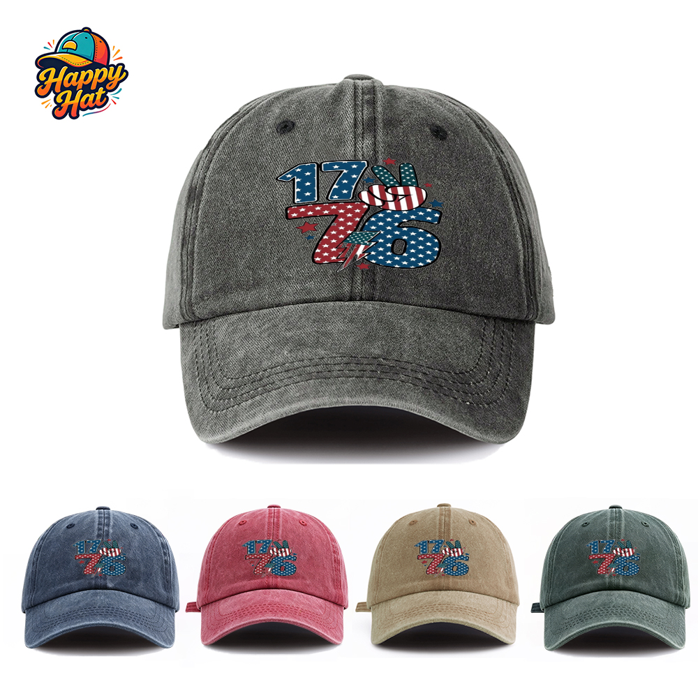1PC Vintage Washed 1776 Baseba - Travel Accessories July ulasan dan harga